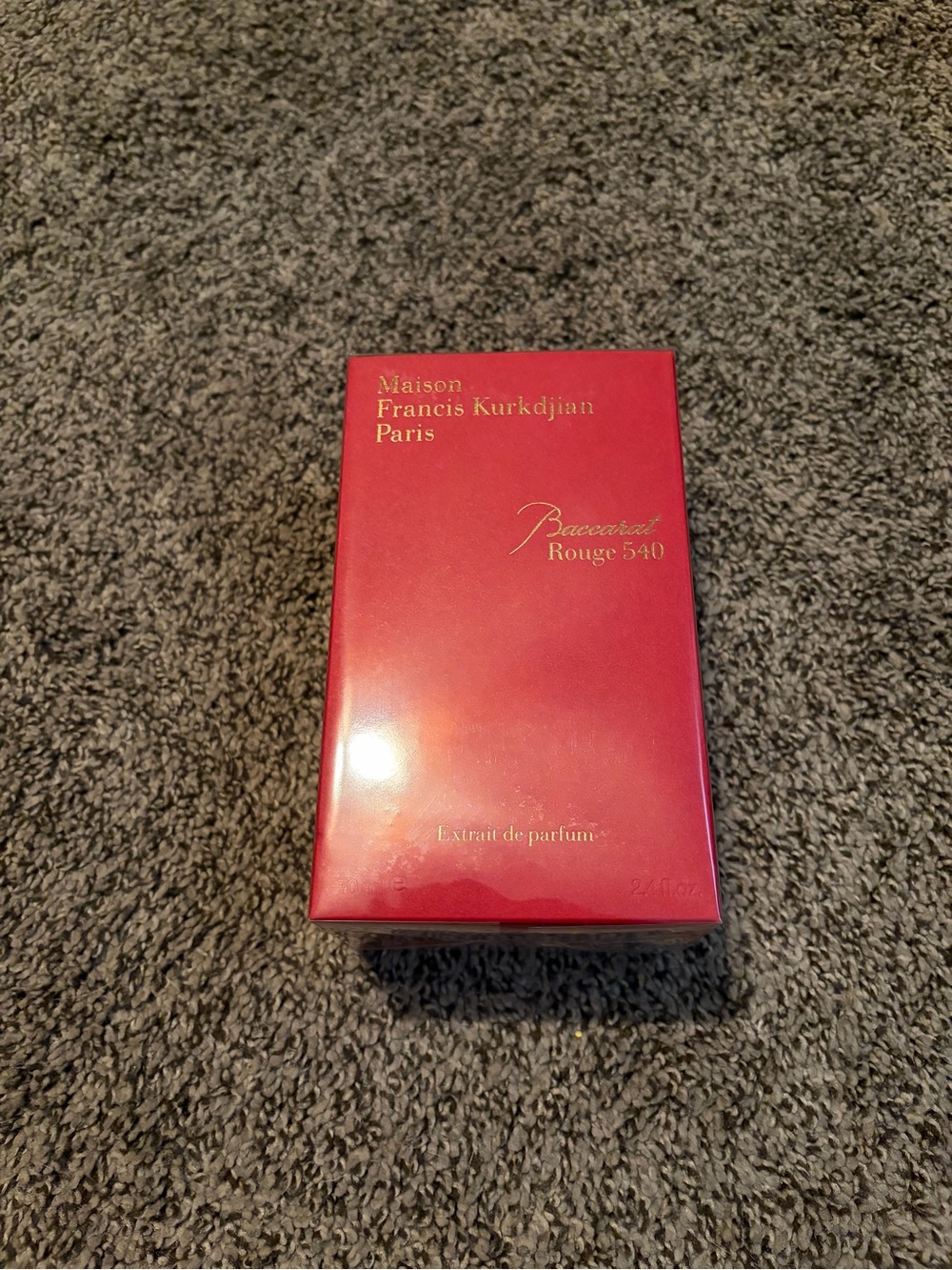Maison Francis Kurkdjian Rouge Box with Gold Lettering